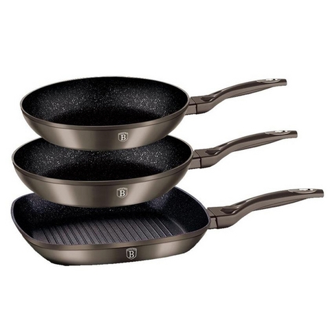 Bộ 3 Chảo Vân Đá Cẩm Thạch Đáy Từ Hafele Berlinger Haus 531.08.011