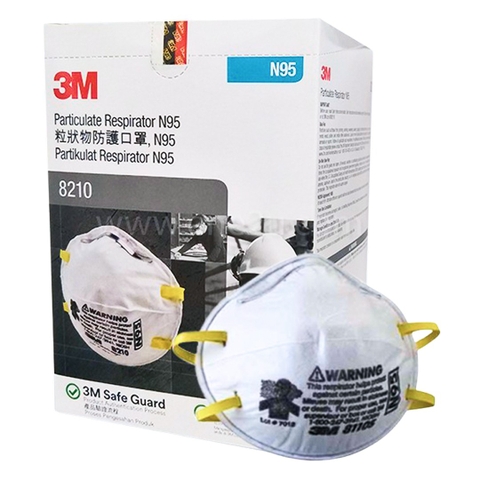 Khẩu Trang 3M 8210 cao cấp Tiêu chuẩn NIOSH N95 - Hàng Chính hãng 3M
