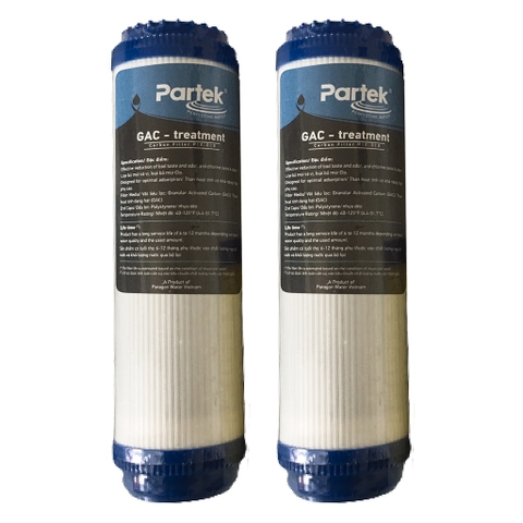 Lõi Lọc Nước PARTEK GAC 10 inch Granular Activated Carbon - Lõi Lọc Than Hoạt Tính cao cấp