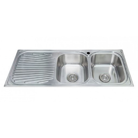 Chậu Rửa Chén Malloca MS 1026L Inox 304 2 Hộc Cánh Trái