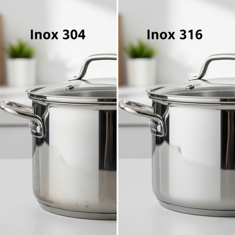 Inox 304 và Inox 316: 