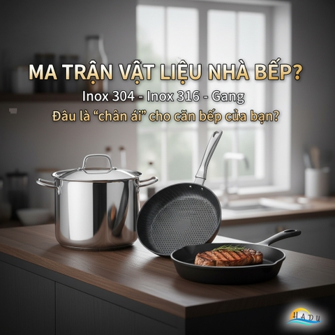Inox 304, Inox 316 Hay Gang: Ma Trận Vật Liệu Nồi Chảo Nào Tốt Nhất Cho Bếp Nhà Bạn?