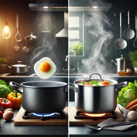 Nồi Chống Dính hay Nồi Inox: Đâu Là Lựa Chọn Phù Hợp Cho Gia Đình Bạn?