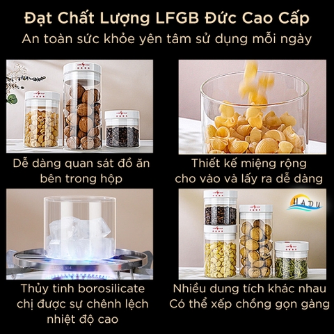 Hộp Thủy Tinh Hút Chân Không SSGP, Thủy Tinh Borosilicate, Chống Ẩm, Đạt Chất Lượng LFGB Đức