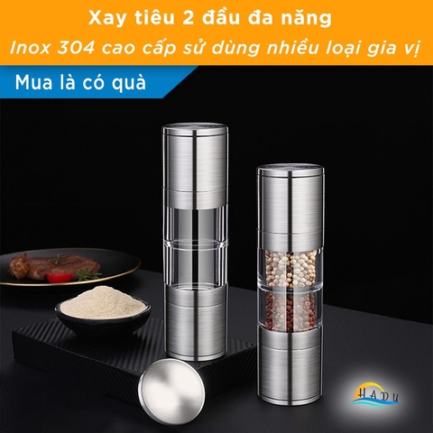 Dụng Cụ Lọ Cối Xay Tiêu Cầm Tay Inox Thủy Tinh Cao Cấp Đạt Chất Lượng Đức SSGP