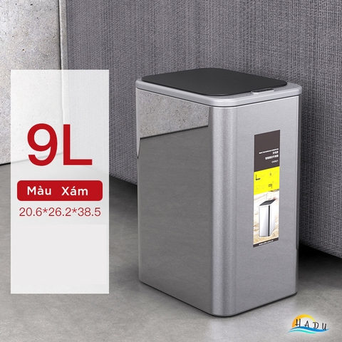 Thùng Rác Cảm Ứng Tự Động CCKO 9L, Thân Inox Chống Vân Tay, Cắm Điện, Nhiều Màu