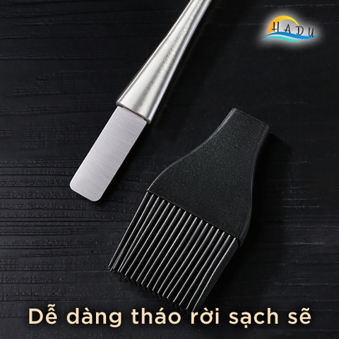Chổi Quét Dầu Ăn Inox 304 Cao Cấp – Đầu Silicon Chịu Nhiệt, An Toàn Sức Khỏe, Dễ Vệ Sinh SSGP