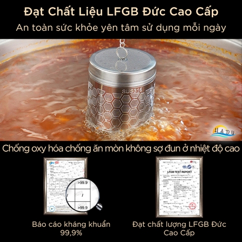 Lồng Lọc Gia Vị SSGP Inox 316, Kháng Khuẩn, Đạt Chất Lượng LFGB Đức
