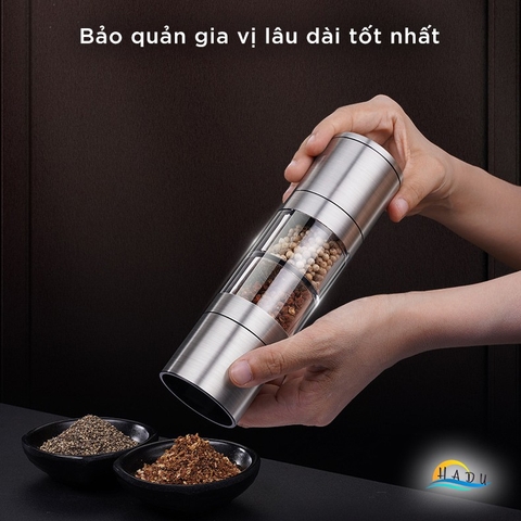 Dụng Cụ Lọ Cối Xay Tiêu Cầm Tay Inox Thủy Tinh Cao Cấp Đạt Chất Lượng Đức SSGP