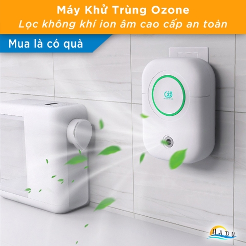 Máy Khử Mùi Nhà Vệ Sinh HADU, Công Nghệ Ozone và Ion Âm, Lọc Khí, Cho Phòng 15m²