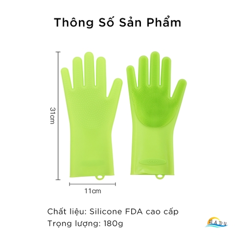 Găng Tay Silicone Cao Cấp FDA, Chịu Nhiệt, Chống Trượt, Đa Năng Rửa Chén, Nồi, Chảo, Thực Phẩm, Tạo Bọt Nhanh CCKO