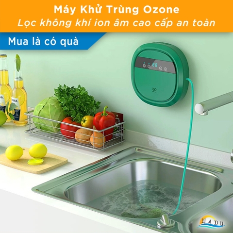 Máy Khử Độc Thực Phẩm & Lọc Không Khí HADU 2 trong 1, Ozone 400mg/h và Ion Âm