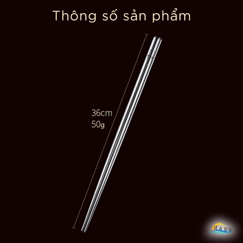 Đũa Nấu Ăn Inox 304 Cao Cấp Dài 36cm, Chống Trượt 360 Độ, Kháng Khuẩn, Không Thấm Nước, An Toàn Cho Sức Khỏe SSGP