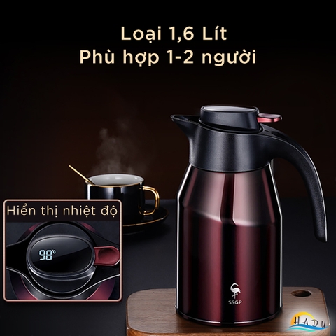 Bình Đựng Nước Giữ Nhiệt 2 Lít Cao Cấp Inox 316 Đạt Chất Lượng Đức SSGP