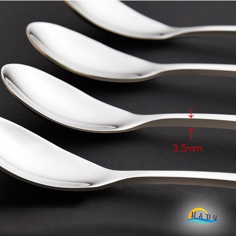 Thìa Cà Phê Inox 304 SSGP, Cán Dày 3.5mm, Đúc Nguyên Khối, Dài 15.3cm, Sang Trọng, Đạt Chất Lượng LFGB Đức