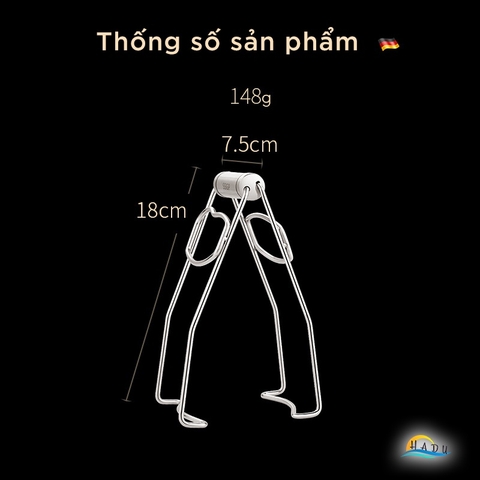 Kẹp Gắp Bát Đĩa Nóng Inox 304 SSGP, Dụng Cụ Chống Bỏng, Tay Cầm Chắc Chắn, Dài 18cm, Đạt Chất Lượng LFGB Đức