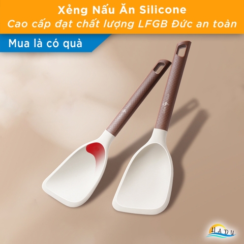 Xẻng Lật Silicone SSGP Không Trầy Xước Nồi, Lõi Thép, Đạt Chất Lượng LFGB Đức