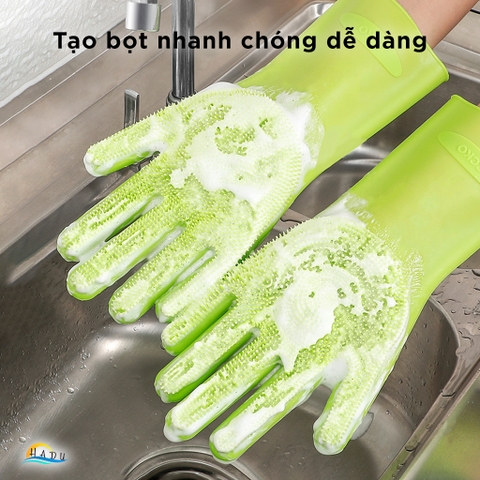 Găng Tay Silicone Cao Cấp FDA, Chịu Nhiệt, Chống Trượt, Đa Năng Rửa Chén, Nồi, Chảo, Thực Phẩm, Tạo Bọt Nhanh CCKO