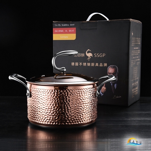 Nồi Inox Bếp Từ 304 3 Đáy Cao Cấp 20cm Đạt Chất Lượng Đức SSGP