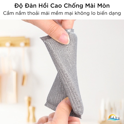 Miếng Bọt Biển Đa Năng Scrub King Silver – Làm Sạch Nhanh, Không Trầy Xước, Tiết Kiệm Nước HADU