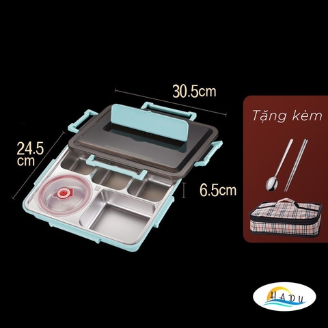 Hộp Đựng Cơm Văn Phòng 4 Tầng Cao Cấp – Giữ Nhiệt, Nhựa PP + Inox 304 An Toàn, Tiện Lợi Mang Đi SSGP