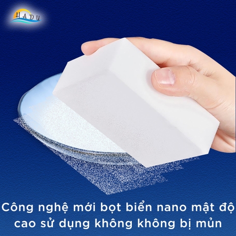 Miếng Rửa Chén Bát Bọt Biển Nano Cao Cấp HADU