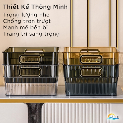 Khay Đựng Mỹ Phẩm Để Bàn CCKO, Nhựa PET Trong Suốt, Đa Năng, 29x20cm, Nhiều Màu