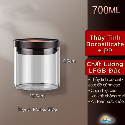 Hộp Thủy Tinh Bảo Quản SSGP, Có Van Xả 1 Chiều, Chống Oxy Hóa, Xếp Chồng, Đạt Chất Lượng LFGB Đức