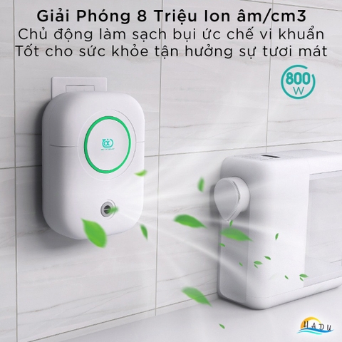 Máy Khử Mùi Nhà Vệ Sinh HADU, Công Nghệ Ozone và Ion Âm, Lọc Khí, Cho Phòng 15m²
