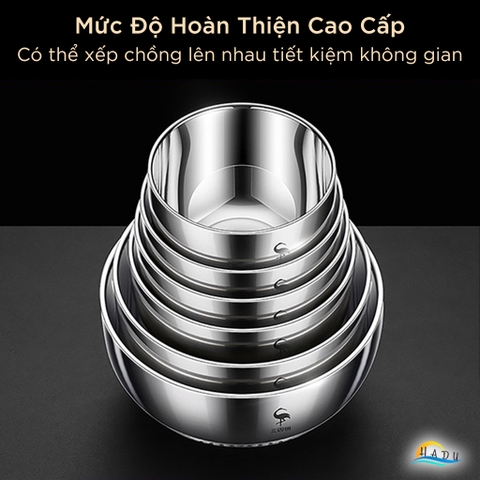 Bát Tô Inox 304 Cao Cấp – Chống Va Đập, Cách Nhiệt, Sáng Bóng Sang Trọng, Đạt Tiêu Chuẩn LFGB Đức SSGP