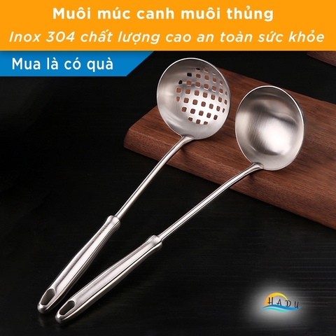 Muôi Múc Canh Lỗ Inox 304 Da Năng Cao Cấp Đạt Chất Lượng Đức SSGP