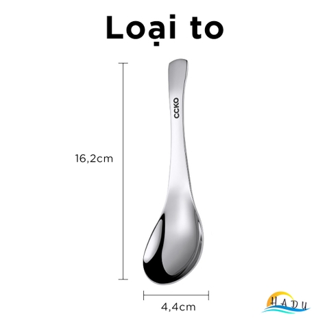 Thìa Ăn Phở Inox 304 CCKO, Đúc Nguyên Khối, Sang Trọng, Nhiều Size