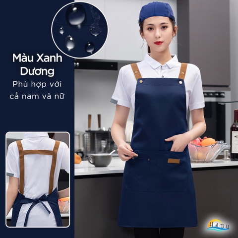 Tạp Dề Nấu Ăn Chống Thấm HADU, Có Nhiều Túi, Dây Đeo Điều Chỉnh, Nhiều Màu