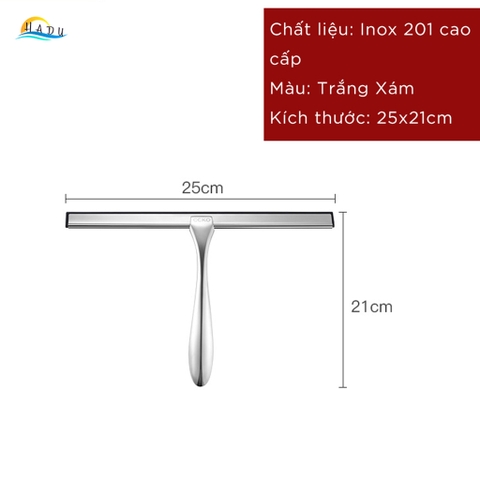 Cây Gạt Kính Cầm Tay CCKO, Thân Inox, Lưỡi Cao Su Mềm, Gạt Nước Sạch Không Vệt
