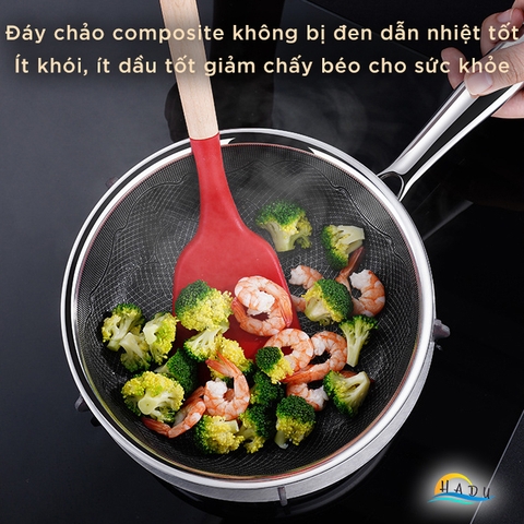 Chảo Chống Dính Bếp Từ Sâu Lòng Mini Inox 304 Cao Cấp 18cm 5 Lớp Đạt Chất Lượng Đức SSGP
