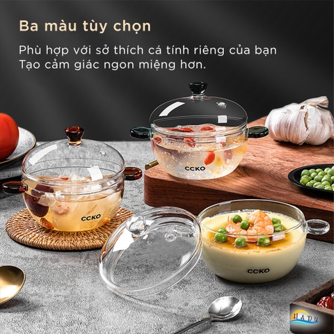 Tô Thủy Tinh Chịu Nhiệt CCKO 315ml, Dùng Được Trên Bếp Ga, Lò Vi Sóng, Borosilicate, Trong Suốt