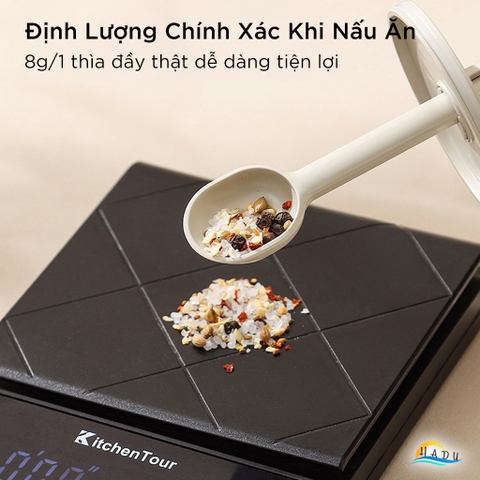 Lọ Đựng Gia Vị Thủy Tinh CCKO Cao Cấp, Thìa Thông Minh Tự Động Co Duỗi, Có Gạt Định Lượng, Chống Ẩm