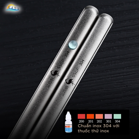 Đũa Nấu Ăn Inox 304 Cao Cấp Dài 36cm, Chống Trượt 360 Độ, Kháng Khuẩn, Không Thấm Nước, An Toàn Cho Sức Khỏe SSGP