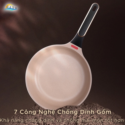 Chảo Chống Dính Lòng Sâu Bếp Từ SSGP 26cm 28cm, Phủ Ceramic Đá, Nắp Kính Tự Đứng, Đạt Chất Lượng LFGB Đức