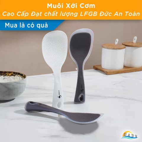 Muôi Múc Cơm Silicon Chịu Nhiệt Cao Cấp SSGP, Muôi Xới Cơm Chống Dính Đạt Chất Lượng LFGB Đức