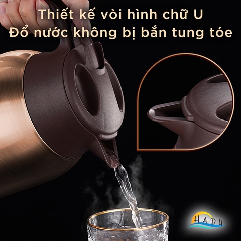 Bình Thủy Giữ Nhiệt SSGP 2L, Lõi Inox 316L, Giữ Nóng 50 Giờ, Vòi Chống Tràn, Đạt Chất Lượng LFGB Đức