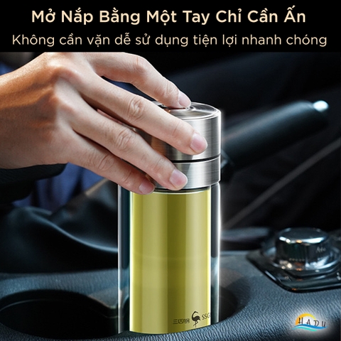 Bình Pha Trà Thủy Tinh 2 Lớp SSGP 330ml, Có Lõi Lọc Inox, Giữ Nhiệt Chống Bỏng, Đạt Chất Lượng LFGB Đức