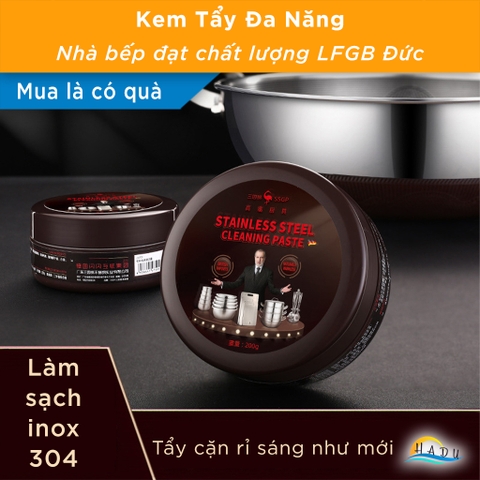 Kem Tẩy Rửa Đa Năng SSGP 200g, Chuyên Tẩy Vết Cháy Xoong Nồi, Đánh Bóng Inox, Đạt Chất Lượng LFGB Đức