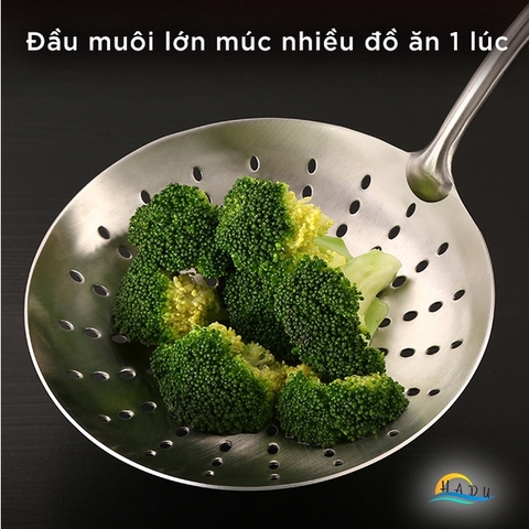 Vợt Vớt Lẩu Inox 304 SSGP, Cán Dài 42cm Cách Nhiệt, Lưới Lọc Lớn, Chống Nóng, Đạt Chất Lượng LFGB Đức