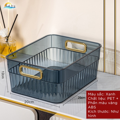 Khay Đựng Mỹ Phẩm Để Bàn CCKO, Nhựa PET Trong Suốt, Đa Năng, 29x20cm, Nhiều Màu