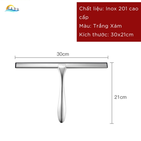 Cây Gạt Kính Cầm Tay CCKO, Thân Inox, Lưỡi Cao Su Mềm, Gạt Nước Sạch Không Vệt