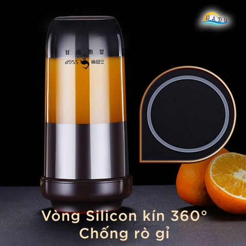 Máy Xay Sinh Tố Cầm Tay Mini – Động Cơ Mạnh Mẽ, Pin 2400mAh, Ly Thủy Tinh Borosilicat Cao Cấp, An Toàn LFGB Đức SSGP