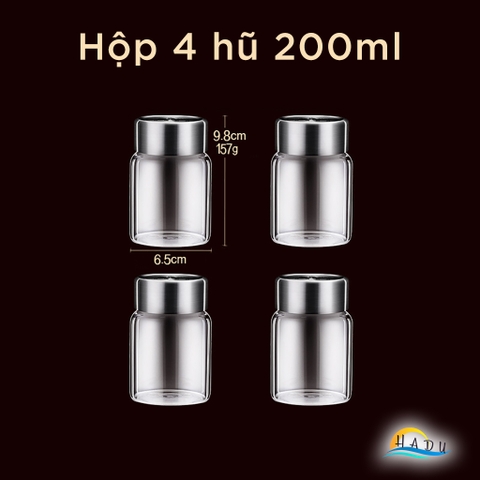 Hũ Chưng Yến Thủy Tinh Borosilicate SSGP, Nắp Inox 304 Kín Hơi, Chịu Nhiệt 300°C, Đạt Chất Lượng LFGB Đức