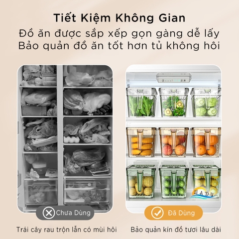 Hộp Bảo Quản Rau Củ Tủ Lạnh CCKO 6L, Có Rổ Lọc Chống Úng, Nắp Ghi Ngày, Nhiều Màu