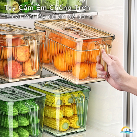 Hộp Bảo Quản Rau Củ Tủ Lạnh CCKO 6L, Có Rổ Lọc Chống Úng, Nắp Ghi Ngày, Nhiều Màu